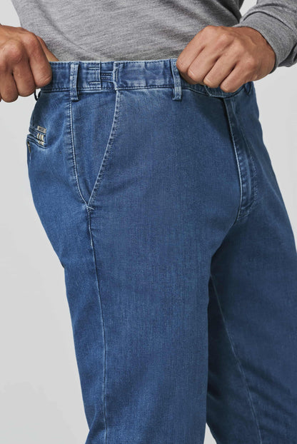 Meyer 223 Oslo Cotton Trousers Denim