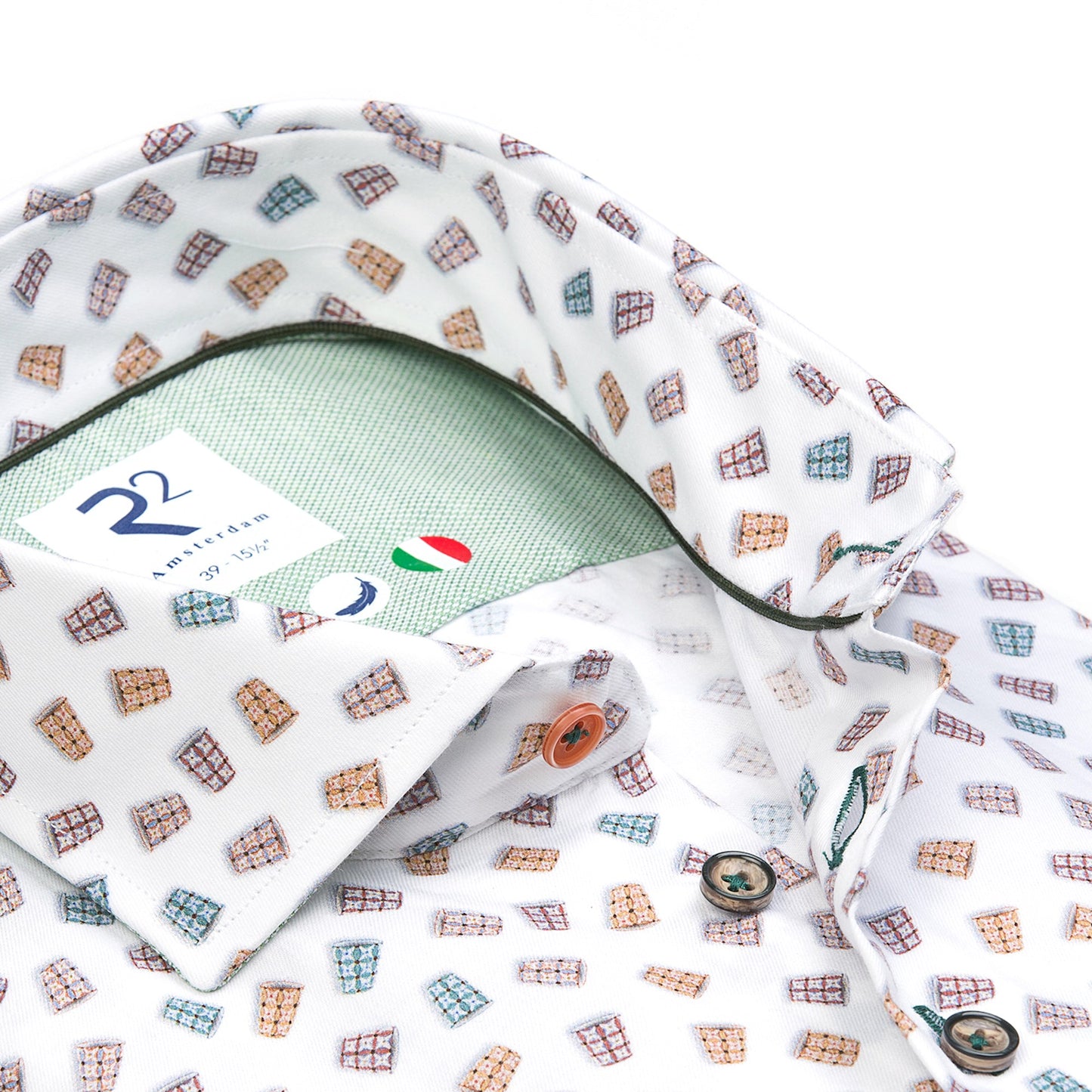 R2 Amsterdam Cup print cotton shirt Multicolour