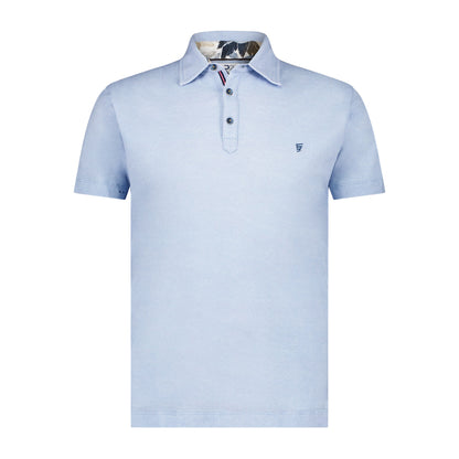 R2 Amsterdam PIQUé Polo Shirt Light Blue