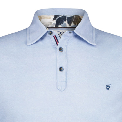 R2 Amsterdam PIQUé Polo Shirt Light Blue