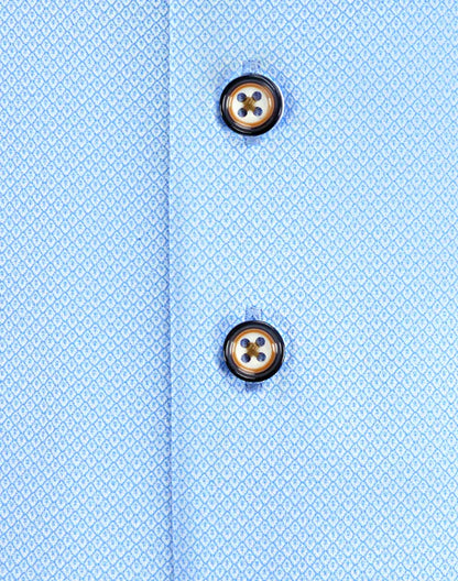 R2 Amsterdam Piqué Knitted Shirt- Light Blue