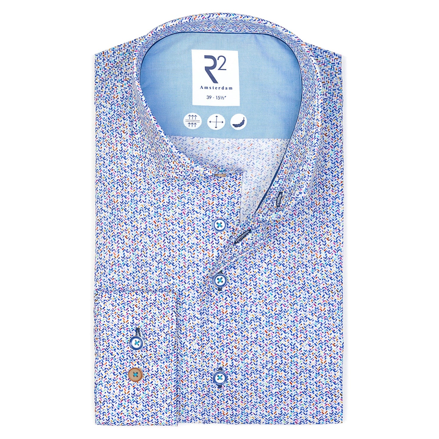 R2 Amsterdam Colourful print stretch shirt  - Multicolour