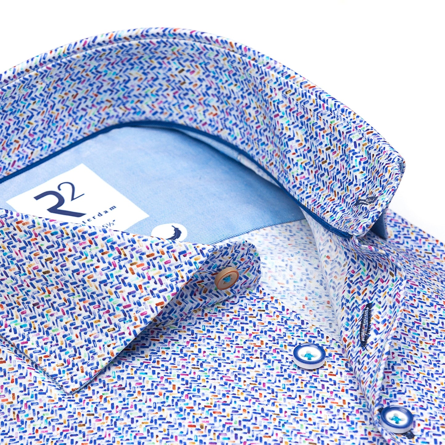 R2 Amsterdam Colourful print stretch shirt  - Multicolour