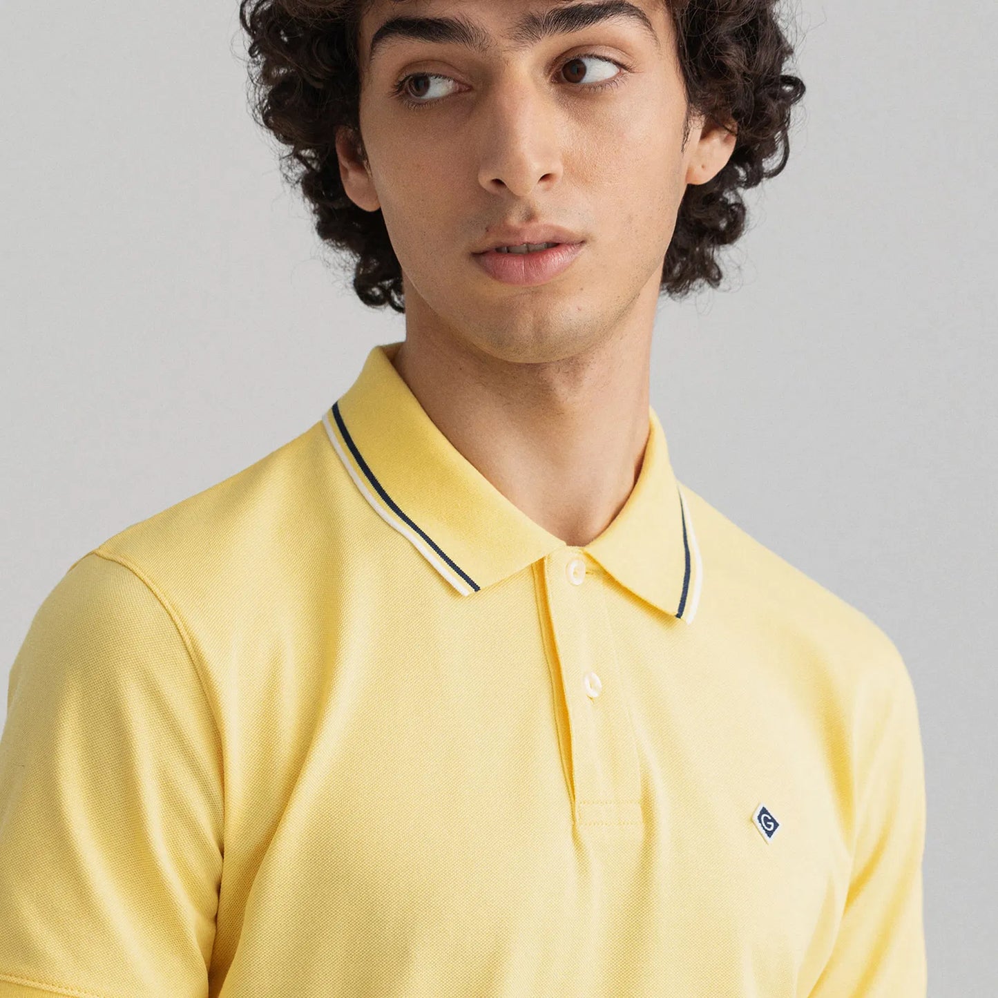 GANT Contrast Tipping Polo Shirt - Yellow