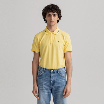 GANT Contrast Tipping Polo Shirt - Yellow