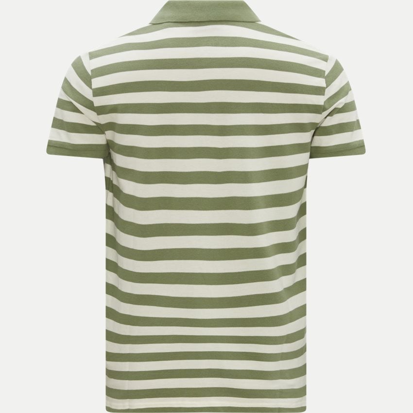 Gant Multi Stripe Ss Pique Polo Shirt - Olive