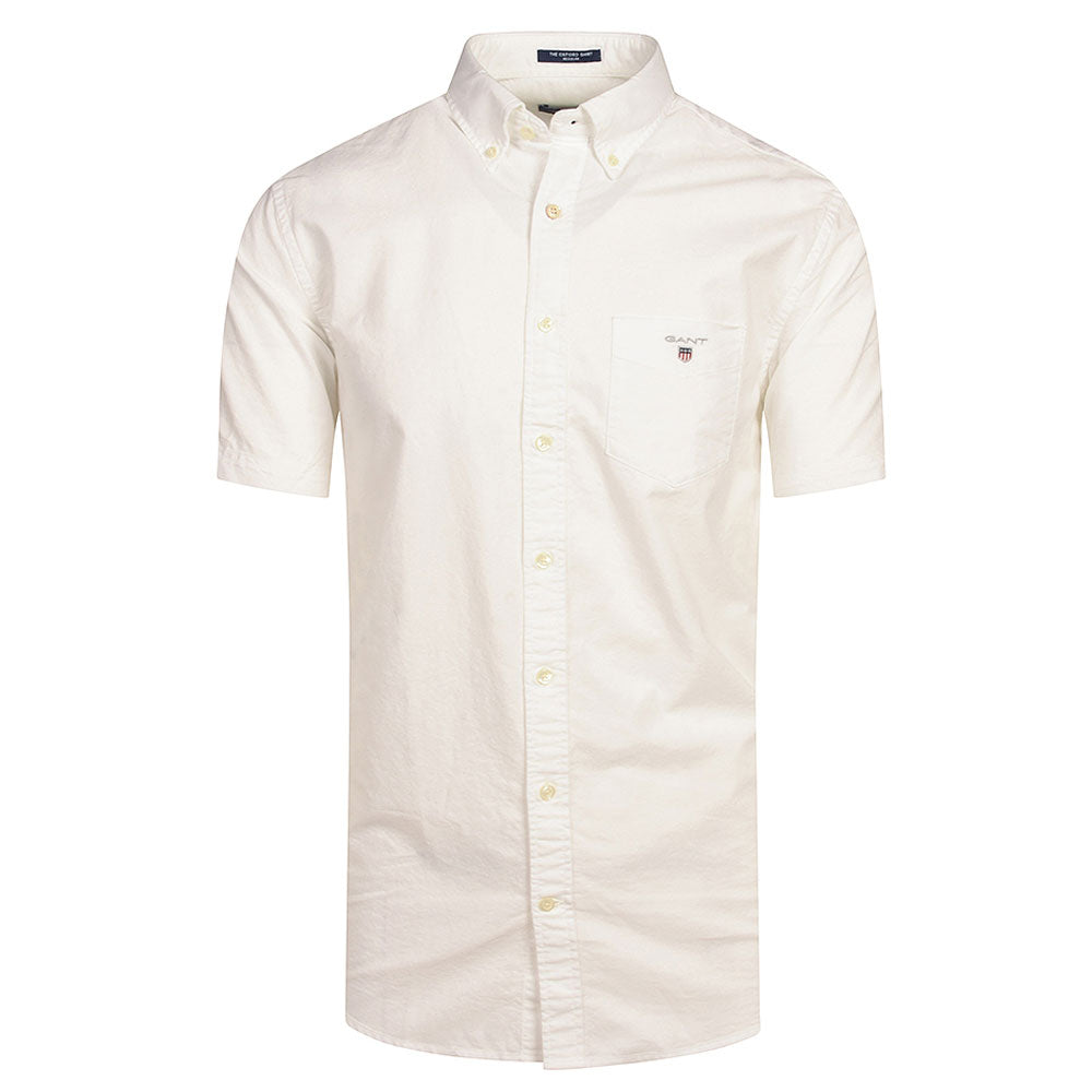 Gant Regular SS Oxford Shirt - White