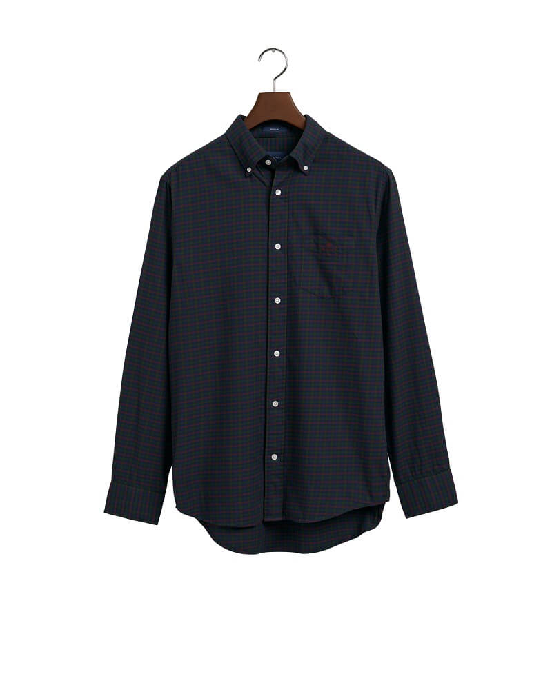 GANT Gingham Twill Shirt - Forest Green