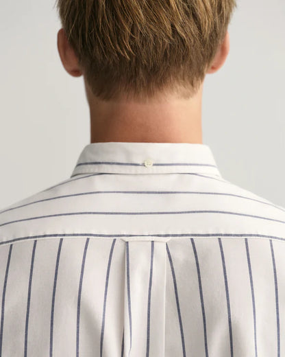 Gant Regular Fit Striped Oxford Shirt - Eggshell