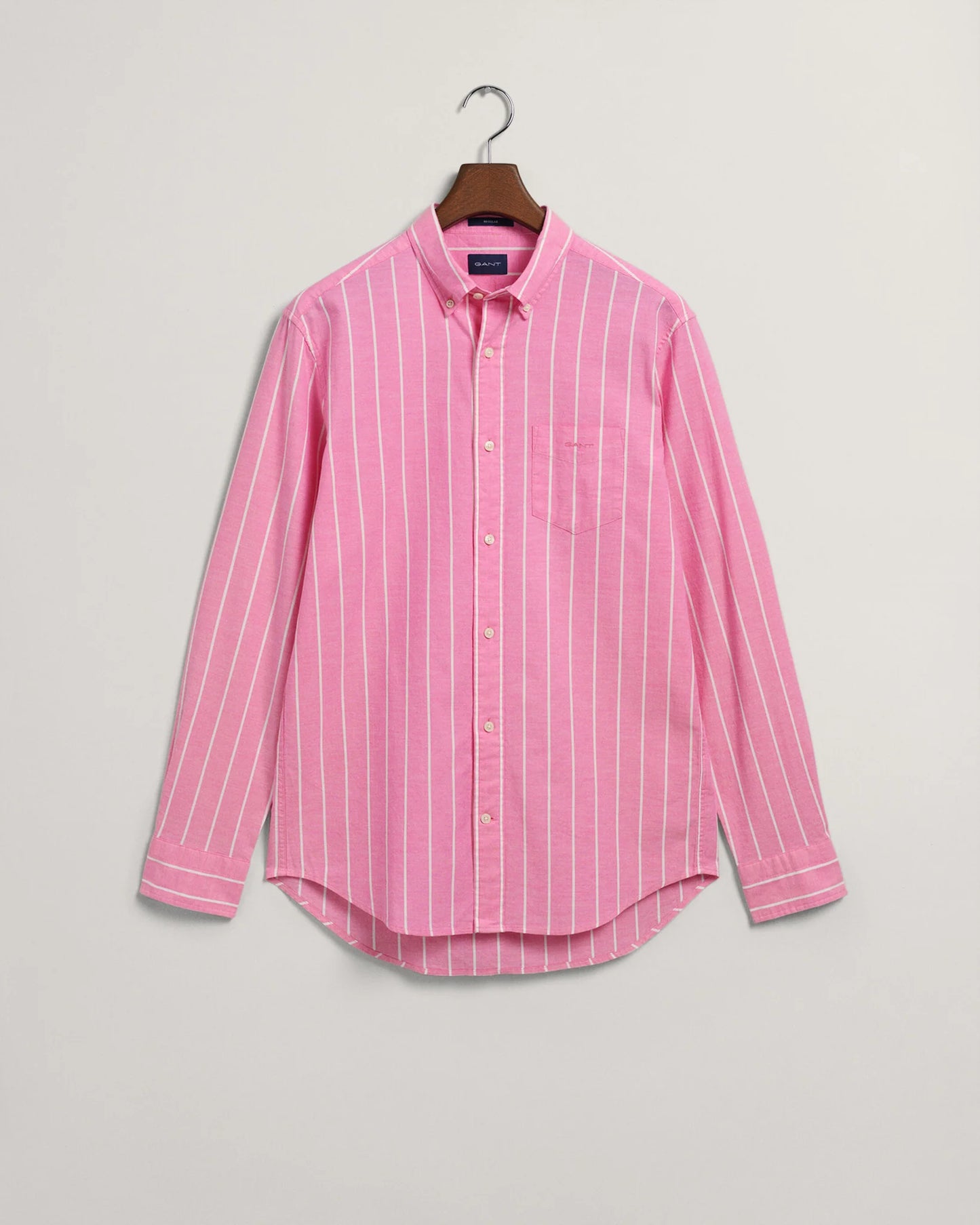 Gant Regular Fit Striped Oxford Shirt - Pink