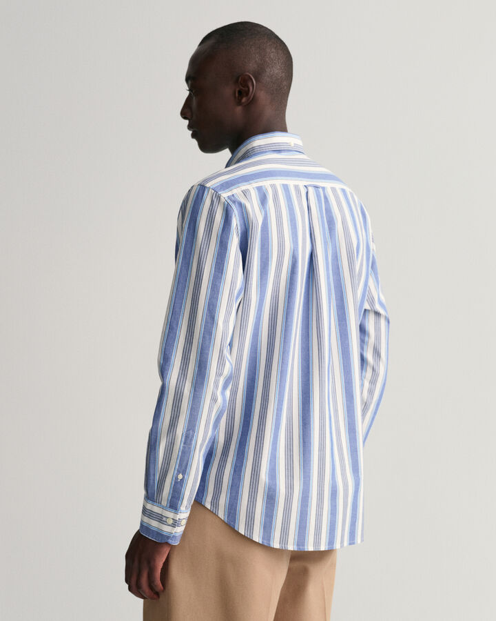 Regular Fit Colourful Stripe Shirt - College Blue