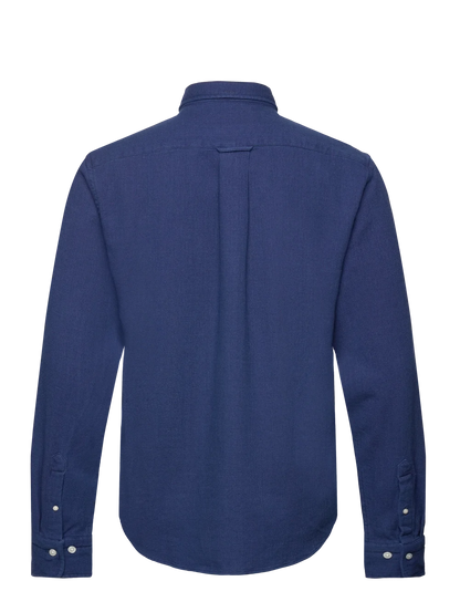 Gant Regular Indigo Waffle Shirt - Dark Indigo