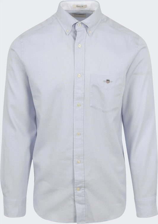 Gant Honeycomb Texture Shirt - Light Blue