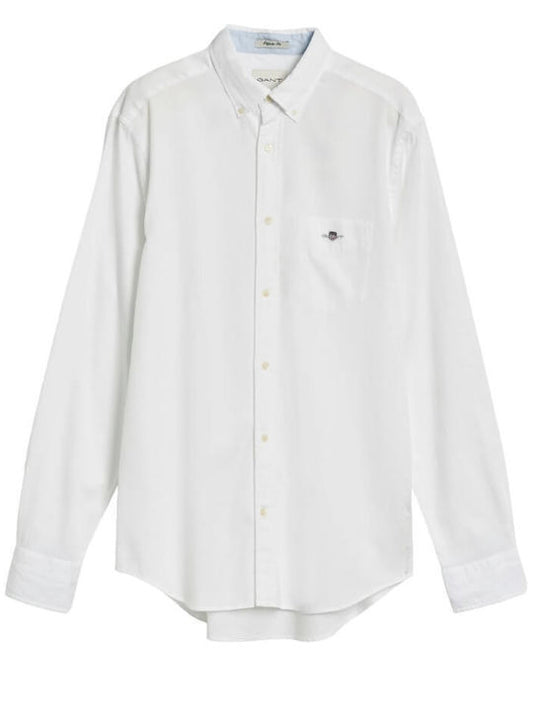 Gant Casual Shirt Honeycomb Texture - White