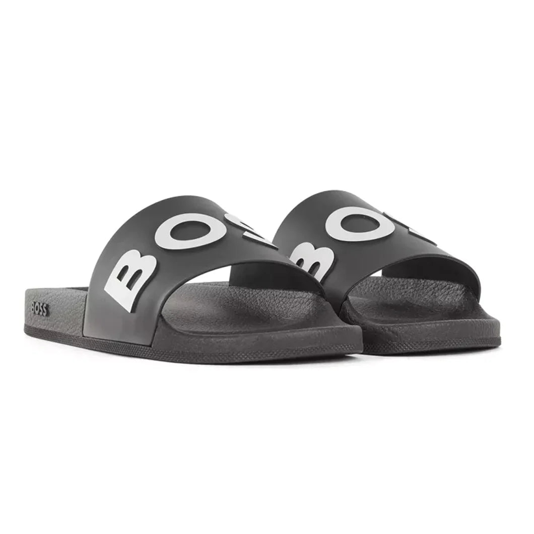 Hugo Boss Men's Slides In Black