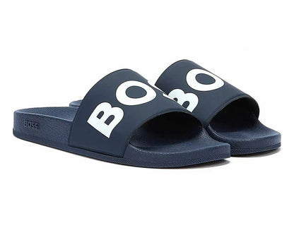 Hugo Boss Men's Sean Sliders - Dark Blue