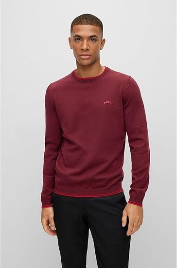 Hugo Boss Ritom Crew Neck Jumper - Dark Pink