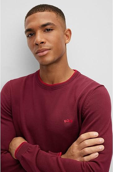 Hugo Boss Ritom Crew Neck Jumper - Dark Pink