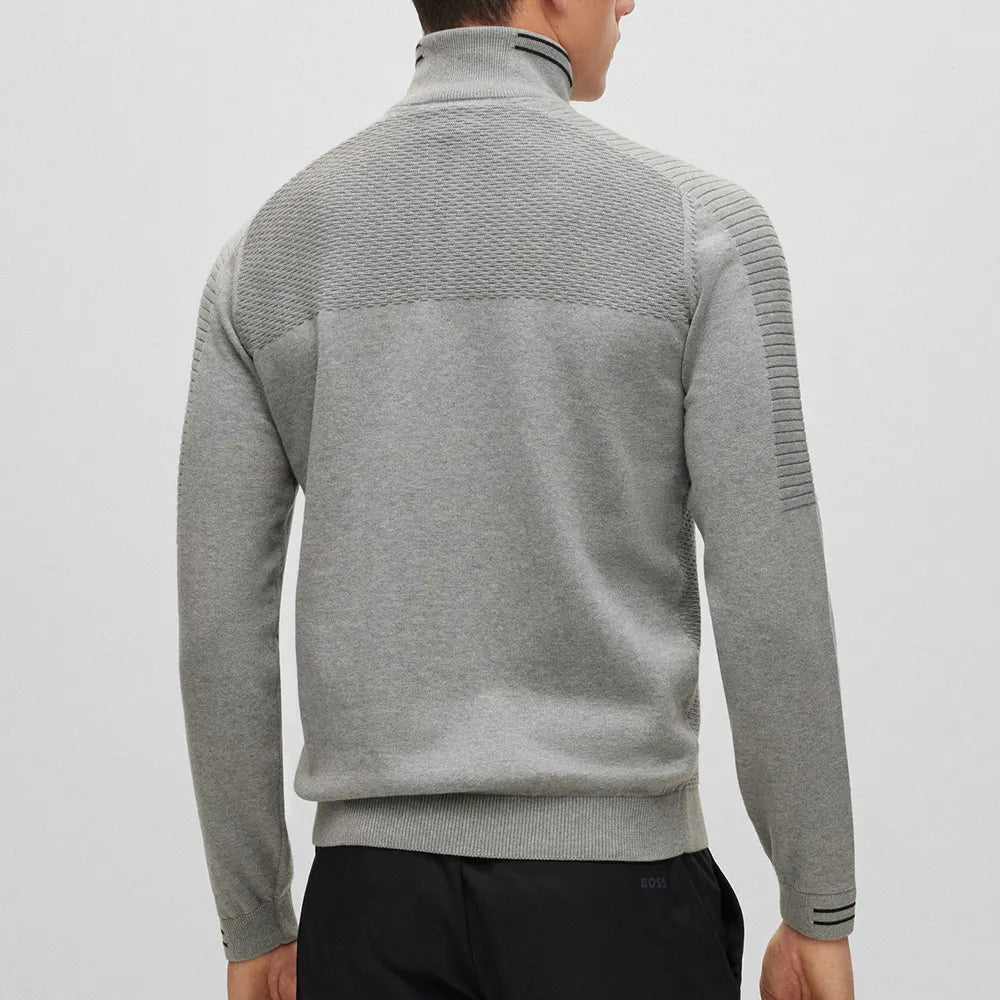 Hugo Boss Golf Jumper Zolet QZ - Light Grey Size XL