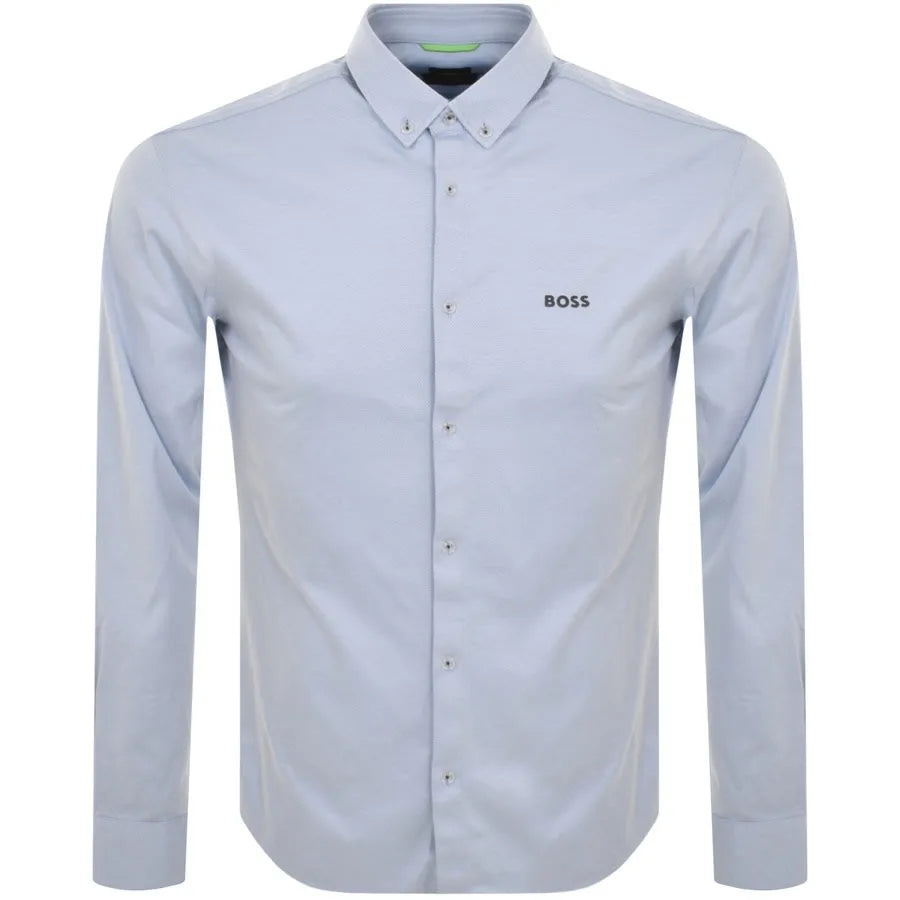 Hugo Boss Biado R Long Sleeved Shirt - Light Blue