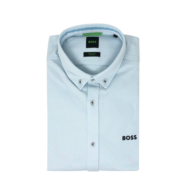 Hugo Boss BIADO R Regular Fit stretch Shirt - Open Blue