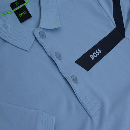 Hugo Boss Paule Mens Golf Polo - Open Blue