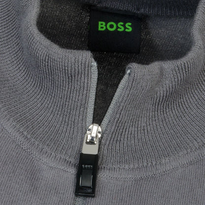 Hugo Boss Zotek Full Zip Sweater - Medium Grey
