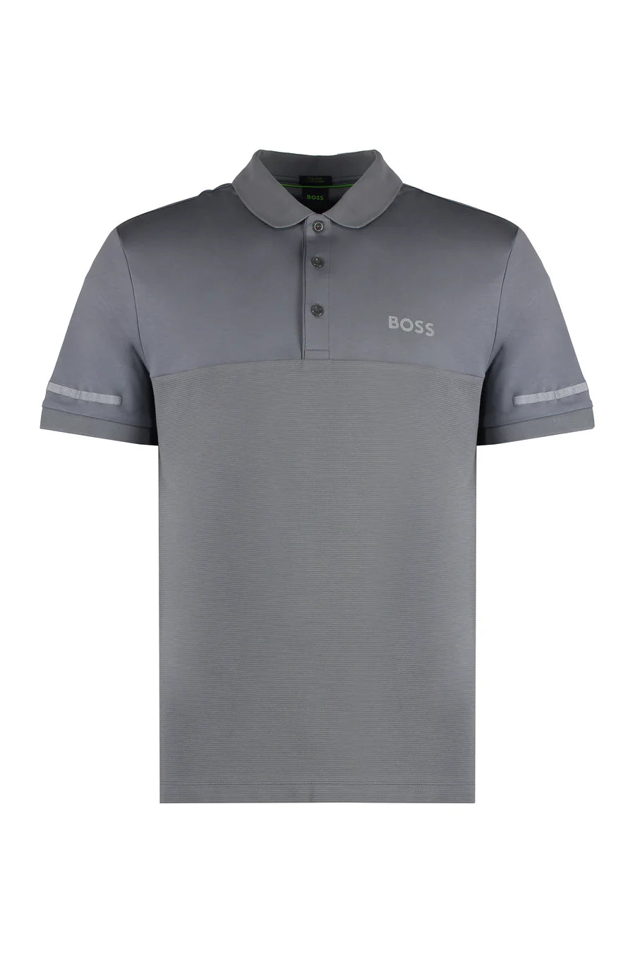 Hugo Boss Paddy Mirror Jersey Polo - Medium Grey