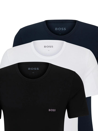 Hugo Boss Mens Open Miscellaneous 3-Pack Classic T-Shirt - Multi Color