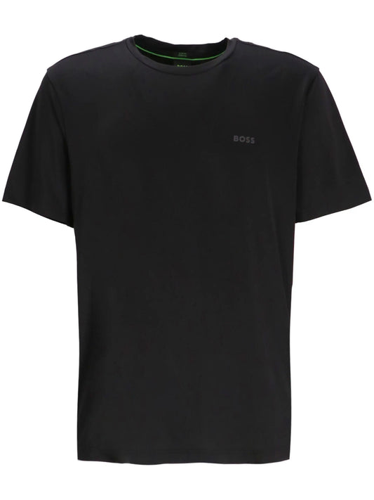 Hugo Boss Logo-print Jersey T-shirt - Black