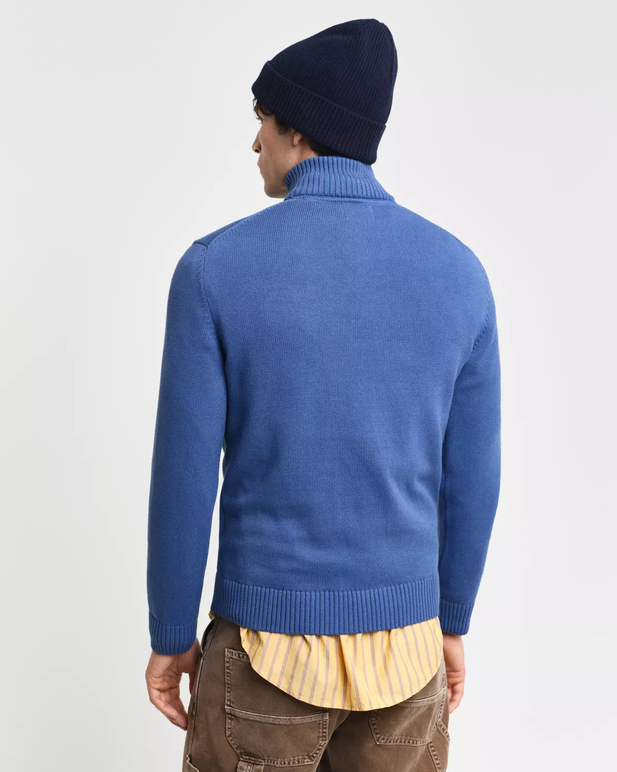 Gant Casual Cotton Half-Zip Sweater - Vintage Blue