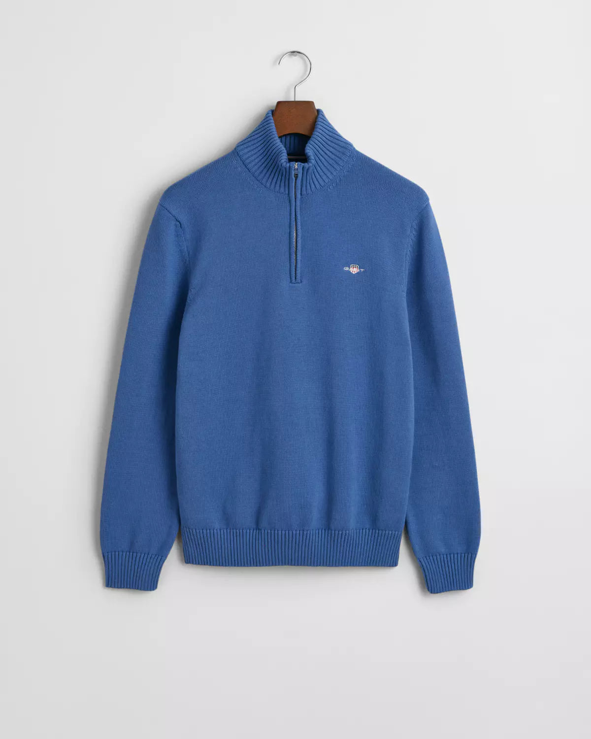 Gant Casual Cotton Half-Zip Sweater - Vintage Blue