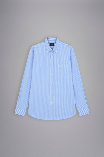 Paul & Shark Striped Cotton Shirt - Blue/white