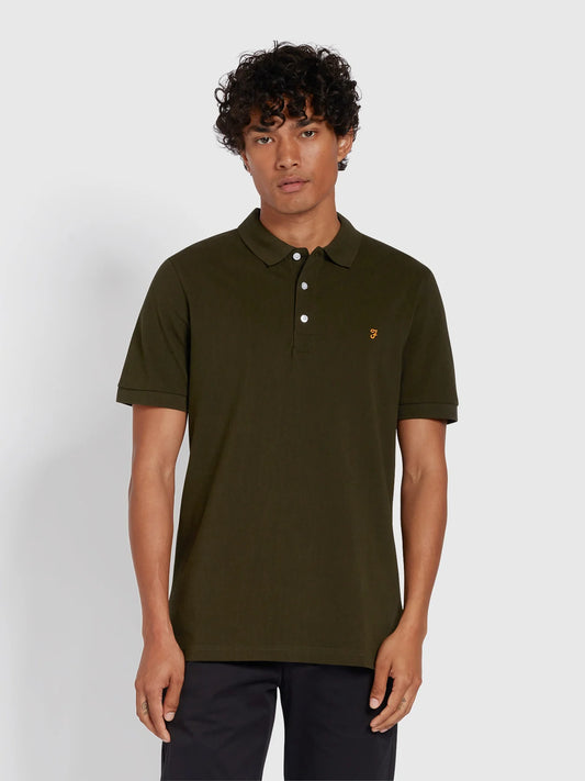 Farah Blanes Organic Cotton Polo Shirt - Evergreen