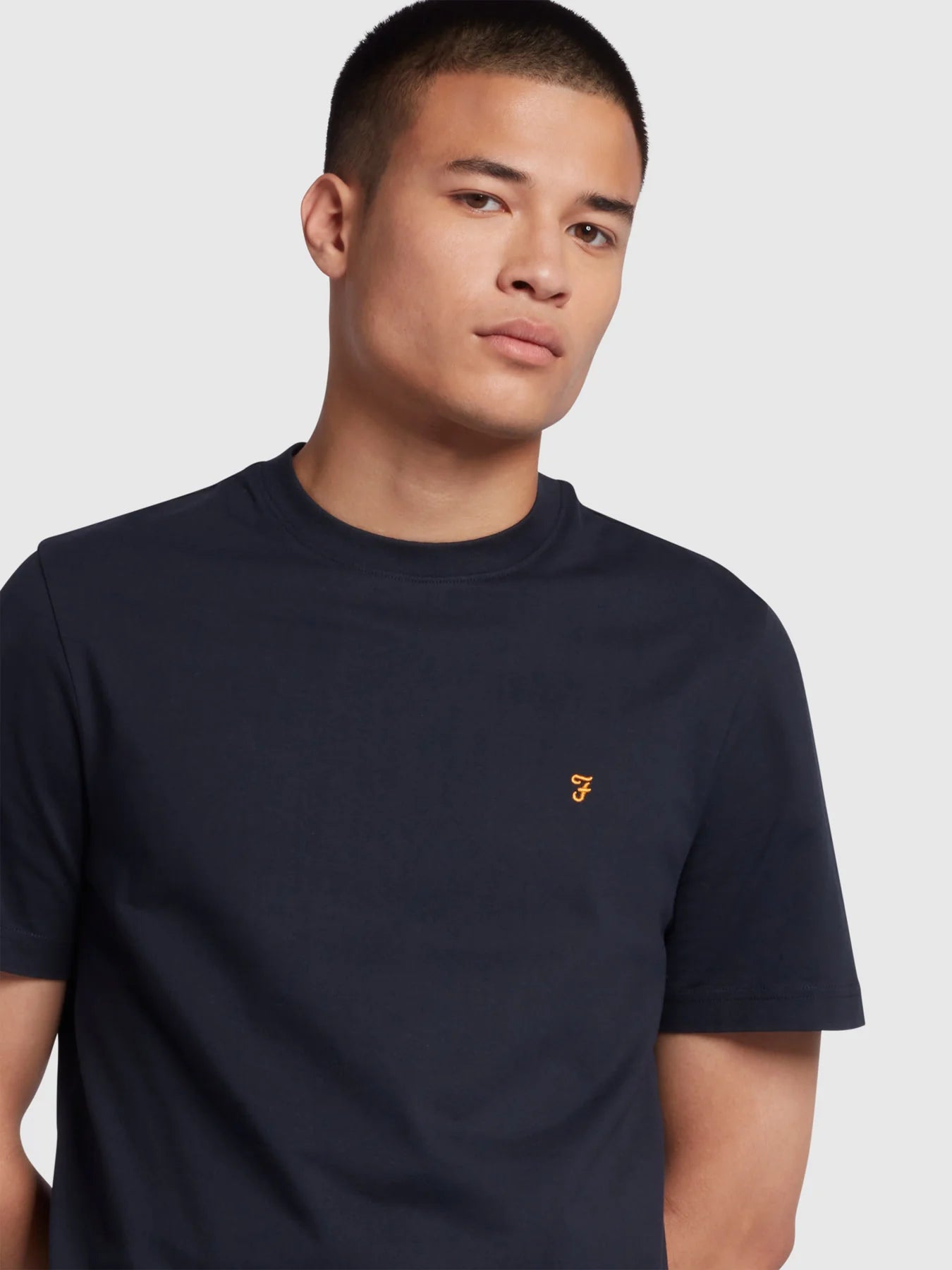 Farah Danny Regular Fit Organic Cotton T-Shirt - True Navy