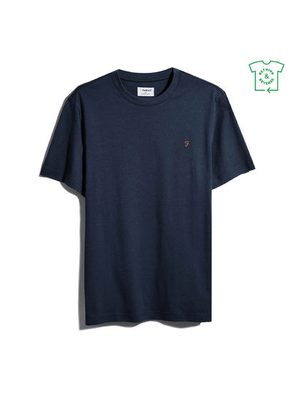 Farah Danny Regular Fit Organic Cotton T-Shirt - True Navy