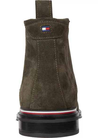 Tommy Hilfiger Suede Chelsea Boots - Warm military