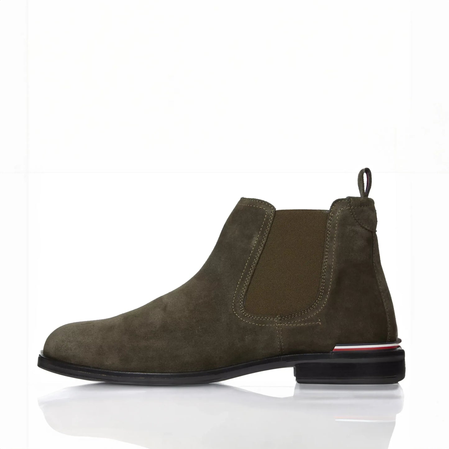 Tommy Hilfiger Suede Chelsea Boots - Warm military