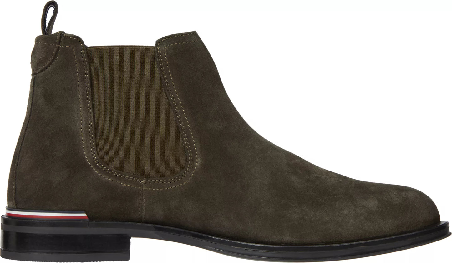 Tommy Hilfiger Suede Chelsea Boots - Warm military