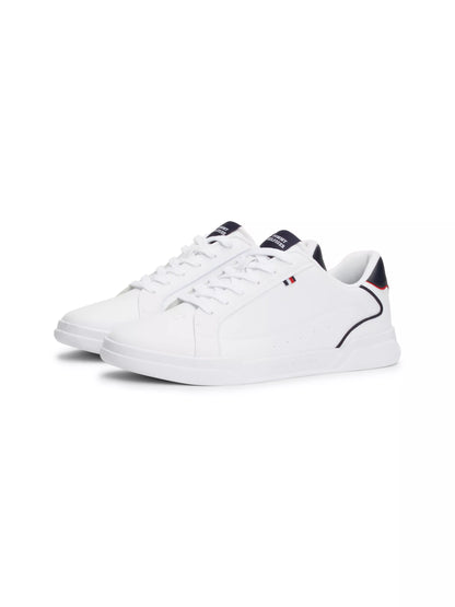 Tommy Hilfiger Contrast Piping Cupsole Trainers - White