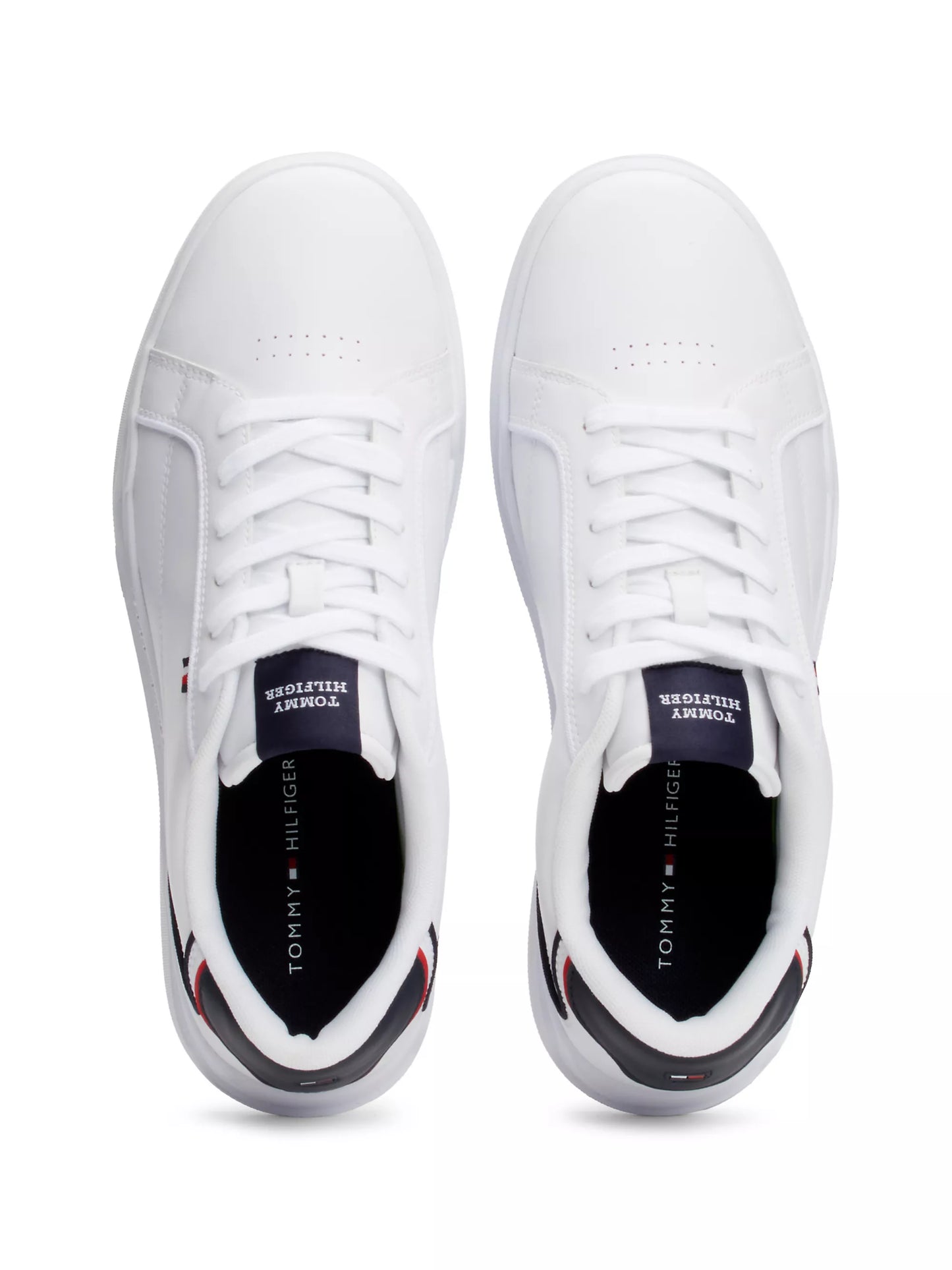 Tommy Hilfiger Contrast Piping Cupsole Trainers - White