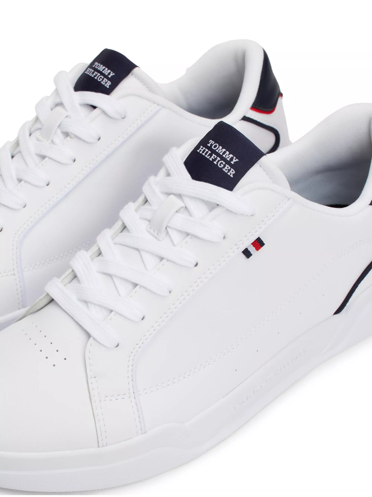 Tommy Hilfiger Contrast Piping Cupsole Trainers - White