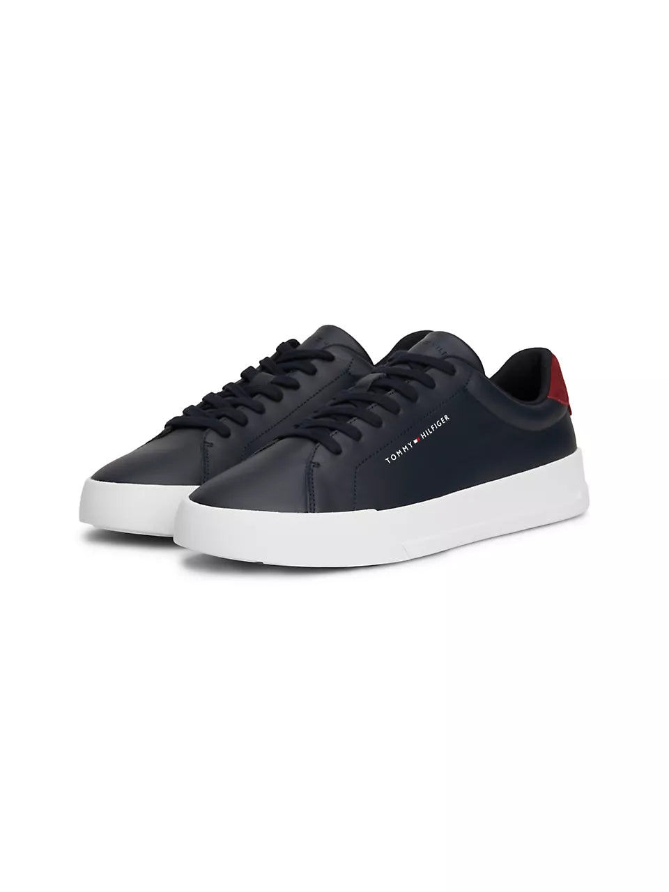 Tommy Hilfiger Leather Chunky Court Trainers - Desert Sky