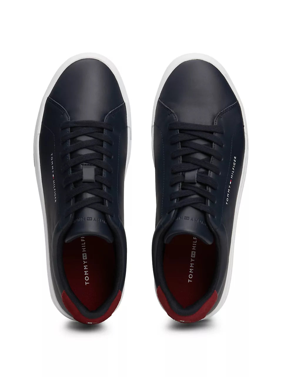 Tommy Hilfiger Leather Chunky Court Trainers - Desert Sky