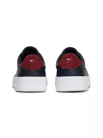 Tommy Hilfiger Leather Chunky Court Trainers - Desert Sky