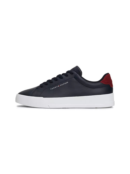 Tommy Hilfiger Leather Chunky Court Trainers - Desert Sky