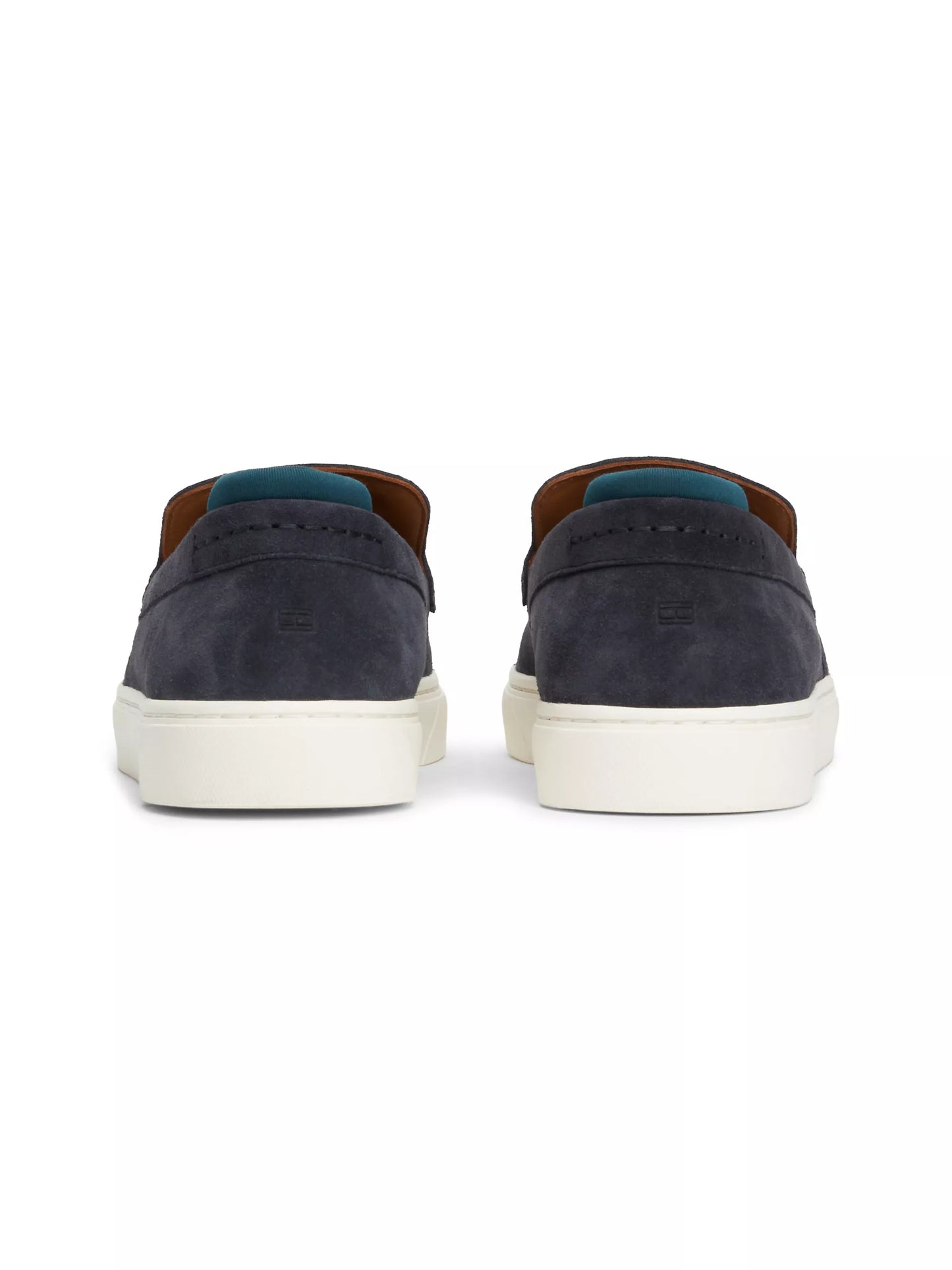 Tommy Hilfiger Suede Debossed Logo Loafer Trainers - Desert Sky