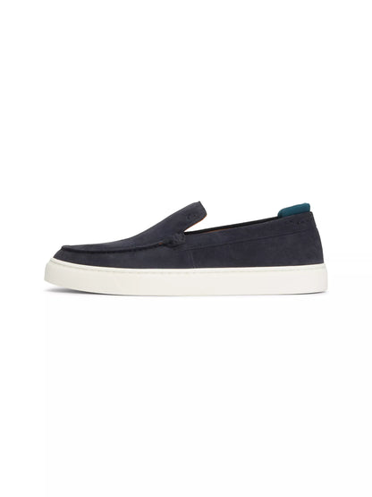 Tommy Hilfiger Suede Debossed Logo Loafer Trainers - Desert Sky