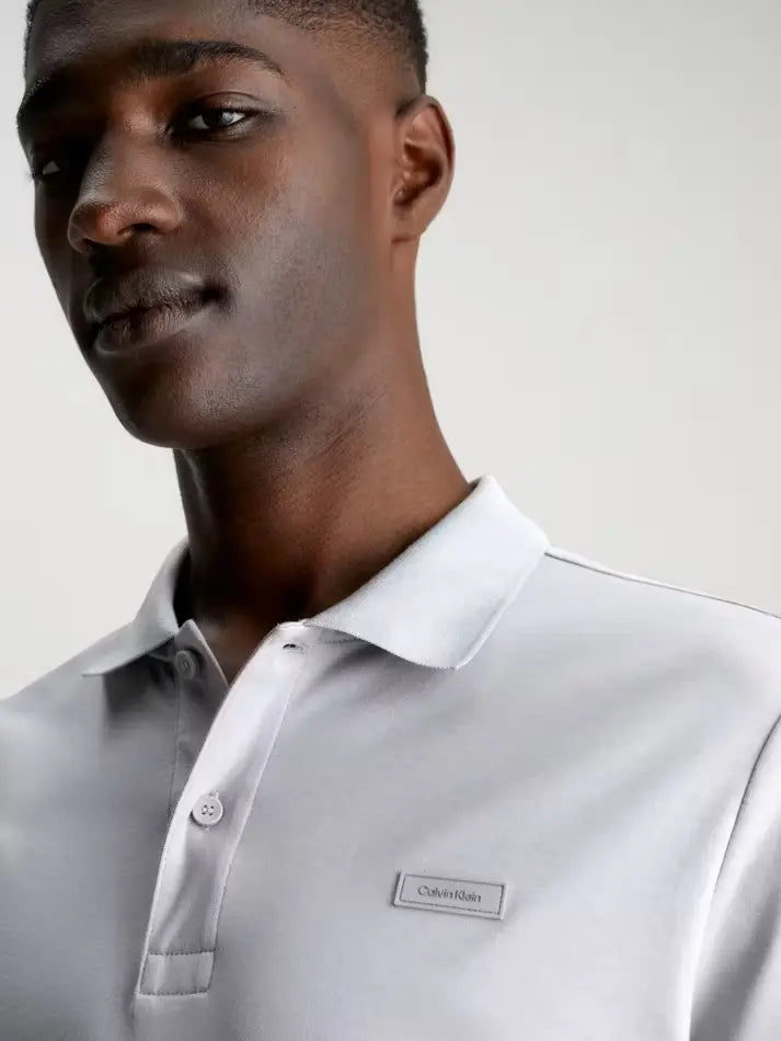 Calvin Klein Slim Polo Shirt - Silver