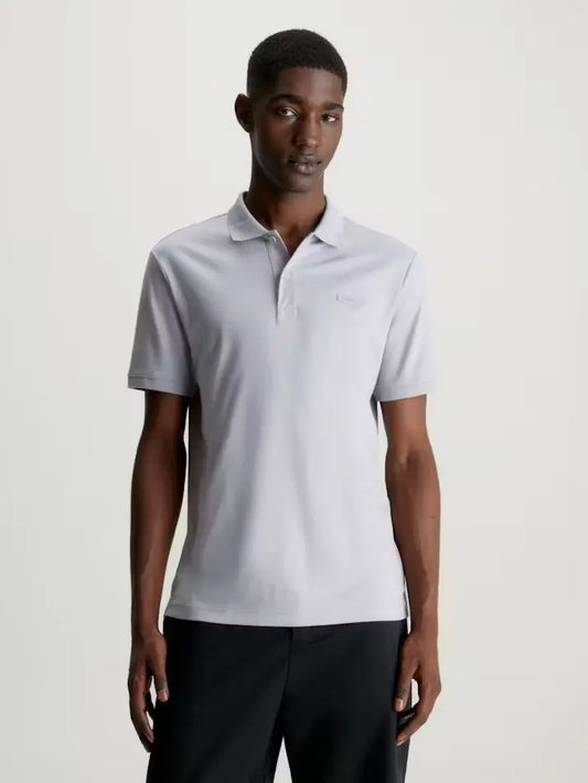 Calvin Klein Slim Polo Shirt - Silver